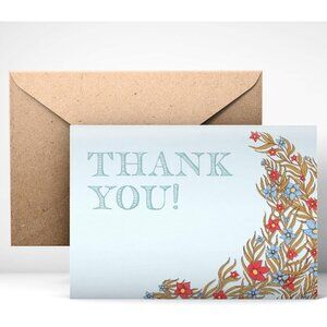 Thank You Cards (24pcs), Includes Blank Cards & Envelopes with Stickers, 4 x 6"